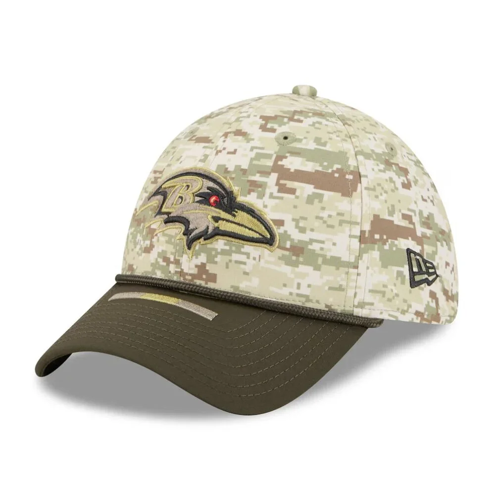 Men's Baltimore Ravens New Era Camo Salute to Service 39THIRTY Flex Hat M/L